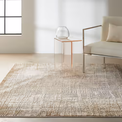 Calvin Klein Rush Designer Abstract Rugs CK950 Ivory Taupe - Large 160x221cm