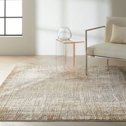 Calvin Klein Rush Designer Abstract Rugs CK950 Ivory Taupe - Medium 122x183cm
