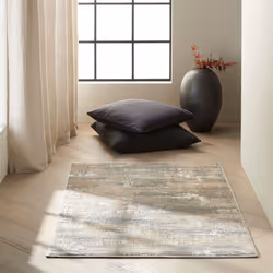 Calvin Klein Rush Designer Abstract Rugs CK951 Grey Beige - Medium 122x183cm