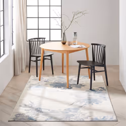 CK005 Enchanting ECH01 Rug by Calvin Klein in Ivory Grey Blue - Extra Large  244x305cm