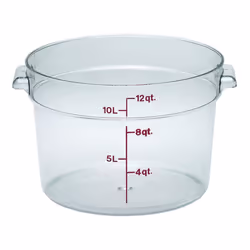 Cambro RFSCW12135 Cambro Clear Round Container 12 Quart Pack of 1