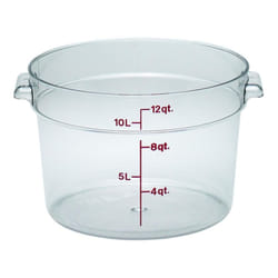 Cambro RFSCW12135 Cambro Clear Round Container  12 Quart Pack of 1