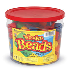 Learning Resources Beads in a Bucket  Set of 110  Ages 3+  Lacing Beads  Fine Motor Skills Back to School Supplies Teacher Supplies for Classroom
