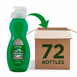 PALMOLIVE Dishwashing Liquid, Travel Dish Soap in Bulk, Original Scent, Green, 3 Fluid Ounce Bottle (Case of 72) - Total of 2 ...