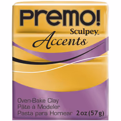 Sculpey Premo Polymer Oven-Bake Clay 18K Gold Non Toxic 2 oz. bar