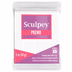 Sculpey Premo Polymer Oven-Bake Clay White Non Toxic 2 oz. bar Gre