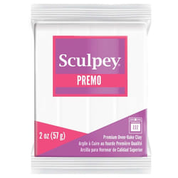 Sculpey Premo Polymer Oven-Bake Clay  White  Non Toxic  2 oz. bar  Gre