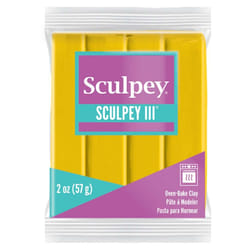 Sculpey III Polymer Oven-Bake Clay  Yellow  Non Toxic  2 oz. bar  Grea