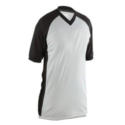 Adams USA Smitty Performance Mesh Side Panel V-Neck Referee Shirt (Gray  Medium)