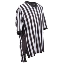 Adams USA Smitty Performance Interlocking Elite Side Panel V-Neck Referee Shirt Black/White  Small