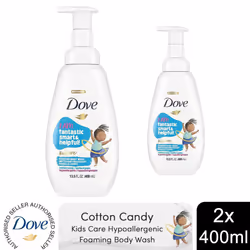 Dove Kids Care Body Wash Cotton Candy Foaming Wash, 2x400ml