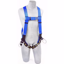 3M Protecta First AB17560 Fall Protection 5-Point Adjustment Full Body Harness, Back And Side D-Rings, Tongue Buckle Leg Stra ...