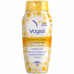 Vagisil Scentsitive Scents Daily Intimate Feminine Wash for Women - White Jasmine, Gynecologist Tested, Fresh and Gentle on S ...
