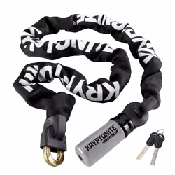 Kryptonite Kryptolok 915 Bike Chain Lock  5 Feet Long Heavy Duty Anti-Theft Sold Secure Gold Bicycle Chain Lock with Keys for ...