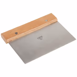 Winco Stainless Steel Dough Scraper with Wood Handle