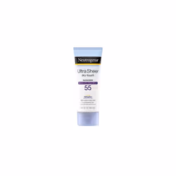 Neutrogena Ultra Sheer Dry-Touch Sunscreen Lotion, Broad Spectrum SPF 55 UVA/UVB Protection, Oxybenzone-Free, Light, Water Re ...