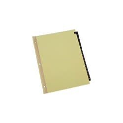 Universal B1428197 Deluxe Preprinted Simulated Leather Tab Dividers - 31-Tab 1-31 - 11 x 8.5 in. - Buff