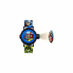 Avengers Children's Digital Watch with Multicolour Dial Digital Display and Blue PU Strap AVG3536