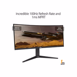 34 inch Curved Gaming Monitor UWQHD (3440 x 1440), 100Hz, Curved design, Extreme Low Motion Blur, Freesync, 1ms (MPRT),125% sRGB, HDR