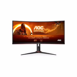 34 inch Gaming WQHD curved monitor,180Hz, Fast VA, 1ms GTG, FreeSync Premium, HDR400, Height Adjustable stand (3440x1440, HDM ...