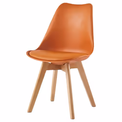 Set of 2 Dining Chairs Wooden Legs Soft Cushion Pad Stylish DELUXE Retro Lounge Dining Office