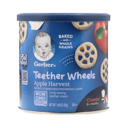 Gerber, Teether Wheels, Crawler, 8+Months, Apple Harvest, 42 g