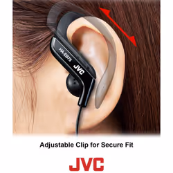 JVC HA-EB75S Sports Ear Clip Headphones Silver