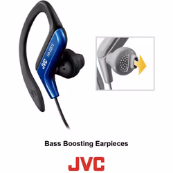 JVC HA-EB75S Sports Ear Clip Headphones Silver