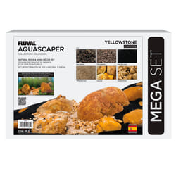 Fluval Stone Rock Aquarium Aquascaper Decoration Bundle Kit - Yellow Stone