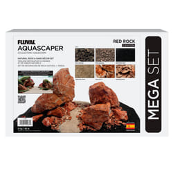 Fluval Stone Rock Aquarium Aquascaper Decoration Bundle Kit - Red Stone