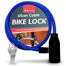 Bike Lock Cable with Keys 650mm Heavy Duty Strong Steel Bicycle Security Chain