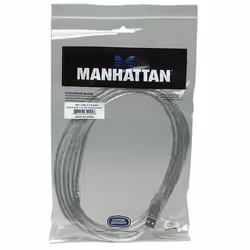 Manhattan USB-A to USB-B Cable, 3m, Male to Male, Translucent Silver, 480 Mbps (USB 2.0), Equivalent to USB2AA2M (except colour), Hi-Speed USB, Lifetime Warranty, Polybag - Additional view 4