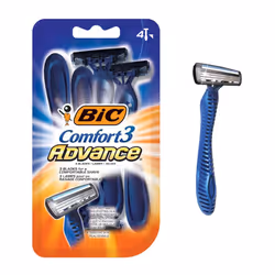 BIC Comfort 3 Advance Disposable Razors for Men For an UltraSoothing and Close Shave 4 Count Pack of 6
