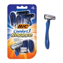BIC Comfort 3 Advance Disposable Razors for Men For an UltraSoothing and Close Shave 4 Count Pack of 6