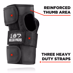 187 Killer Pads Wrist Guard  Large   Black