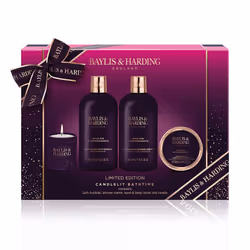 Baylis & Harding Limited Edition Wild Fig & Pomegranate Luxury Candlelit Bathtime Gift Set - Vegan Friendly