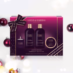 Baylis & Harding Limited Edition Wild Fig & Pomegranate Luxury Candlelit Bathtime Gift Set - Vegan Friendly