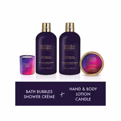 Baylis & Harding Midnight Fig & Pomegranate Luxury Candlelit Bathing Gift Set - Vegan Friendly