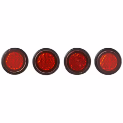 Chris Products CH4R Red Motorcycle Mini License Plate Reflector 4 Pack