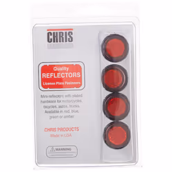 Chris Products CH4R Red Motorcycle Mini License Plate Reflector  4 Pack