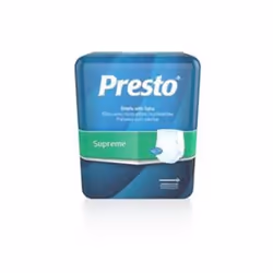 Presto Supreme Full Fit Incontinence Diapers/Briefs for Women and Men - Adult Diapers  Disposable  X-Large 59"" - 64"" Waist  ...
