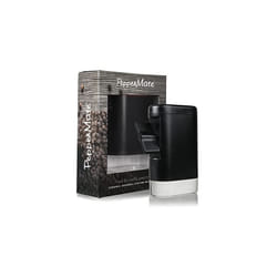 Refillable Sea Salt and Pepper grinder - Traditional ceramic Peppercorn grinder, Pepper Mill by PepperMate (Black)