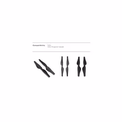 Ryze DJI Tello Part 2 Propellers Lightweight and durable, Easy to mount and detach Quick-Release Propellers, Black 2 Pairs
