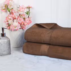 Superior Egyptian Cotton Pile Bath Sheet Set of 2  Ultra Soft Luxury Towels  Thick Plush Essentials  Absorbent Heavyweight  G ...