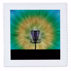 3dRose Tie Dye Disc Golf Basket - Colorful Disc Golf Tie Dye Basket Design - Quilt Square 6 by 6-Inch (qs_173456_2)