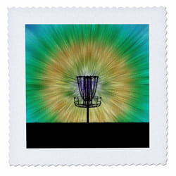 3dRose Tie Dye Disc Golf Basket - Colorful Disc Golf Tie Dye Basket Design - Quilt Square  6 by 6-Inch (qs_173456_2)