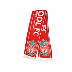 Liverpool Established 1892 Jacquard Knit Scarf Red White