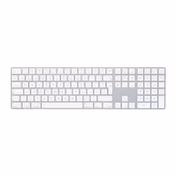 Apple Magic Keyboard w/ Numeric Keypad - UK English - Silver, Full-size (100%), Wired & Wireless, Bluetooth, QWERTY, White