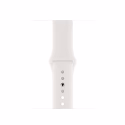 Apple 40mm White Sport Band - Regular, Band, Smartwatch, White, Apple, Apple Watch Series 4, Fluoroelastomer