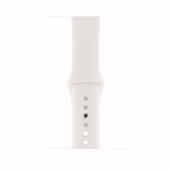 Apple 44mm White Sport Band - S/M & M/L, Band, Smartwatch, White, Apple, Apple Watch, Fluoroelastomer